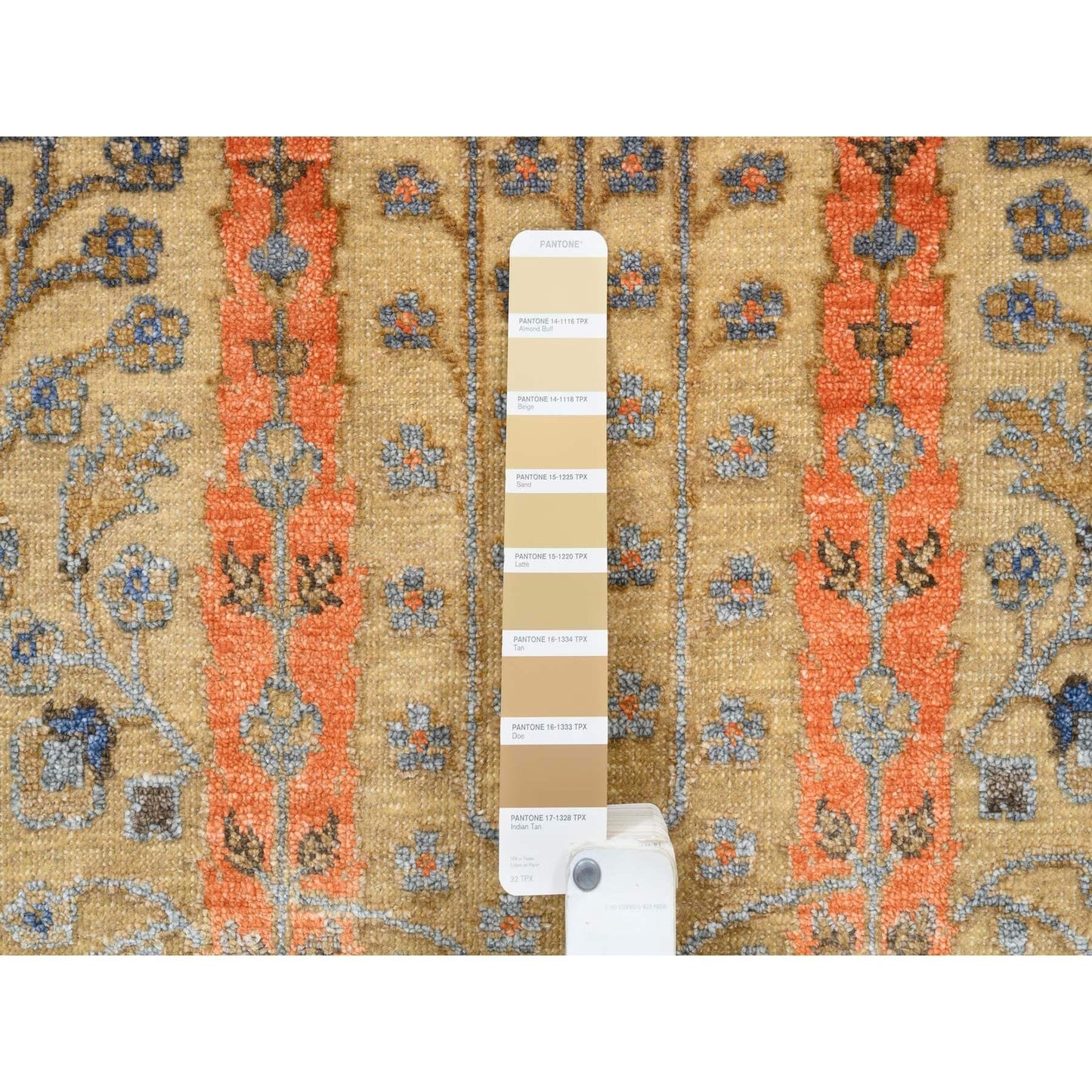 2'7"X6' Brown, Wool And Silk, Hand Knotted, Runner, Oriental, Rug