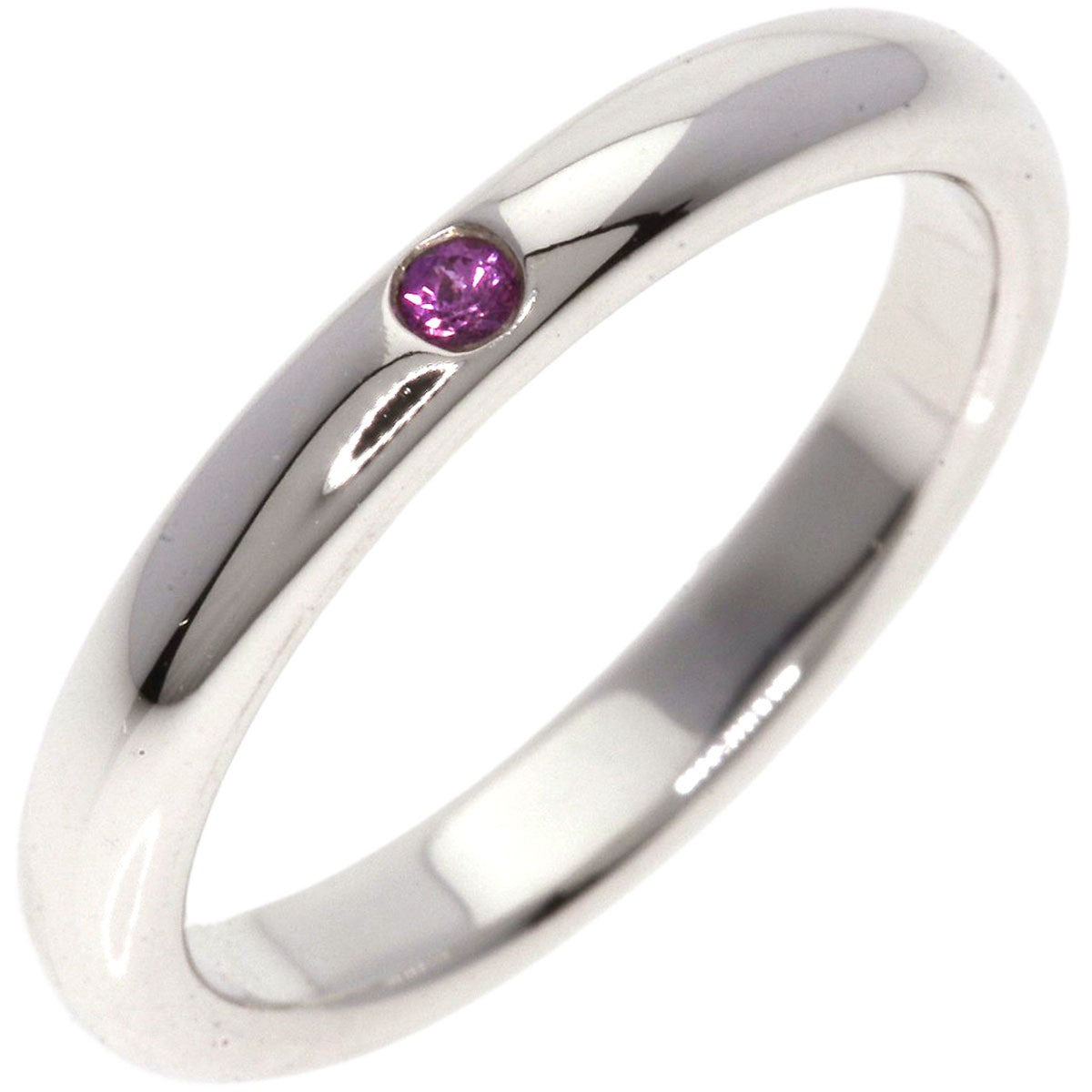 Silver TIFFANY&Co. Stacking band Ruby Ring