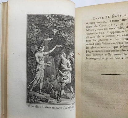 1795 Tibullus Elegies & Jean Second Baisers Mirabeau Commentary W/ Borel Engrave
