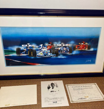 Victor Spahn F1 Original Silk Screen Signed Coa Limited Edition 8/30 Framed
