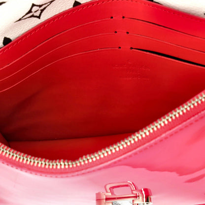 Louis Vuitton Cherrywood Chain Wallet Vernis With Monogram Canvas