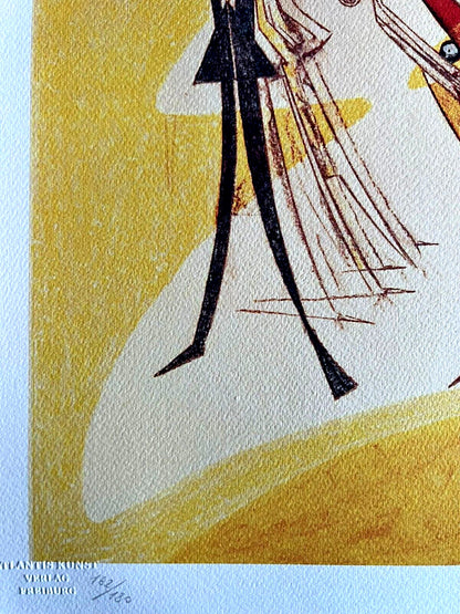 Max Ernst Lithograph Coa Signed Op Hand Numbered In Pencil Crayon