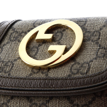 Gucci Blondie Nm Card Case Wallet With Strap Gg Coated Canvas