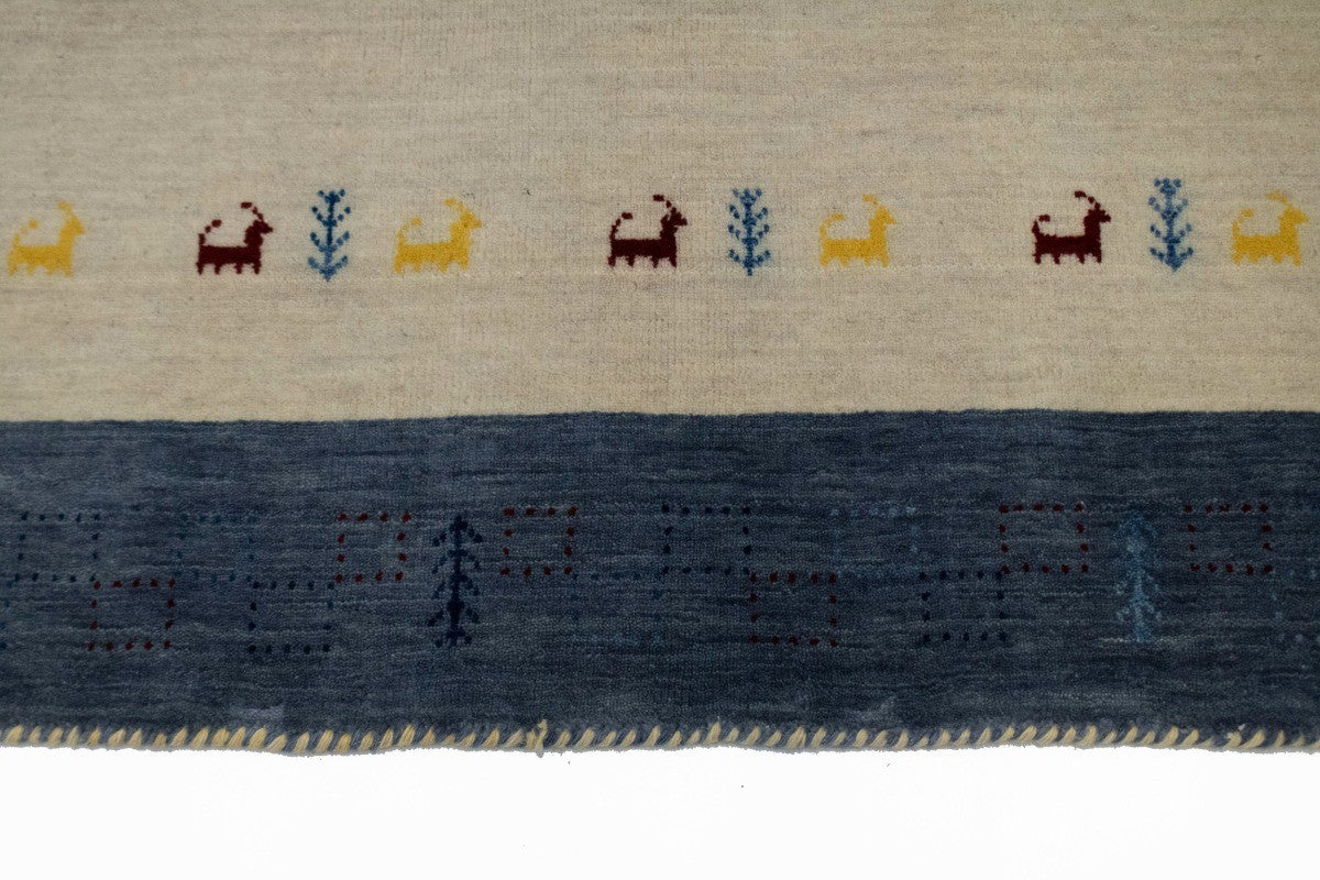 Handmade Tribal Modern Gabbeh Oriental Rug 4'7X6'5 ft Kids Room Home Carpet