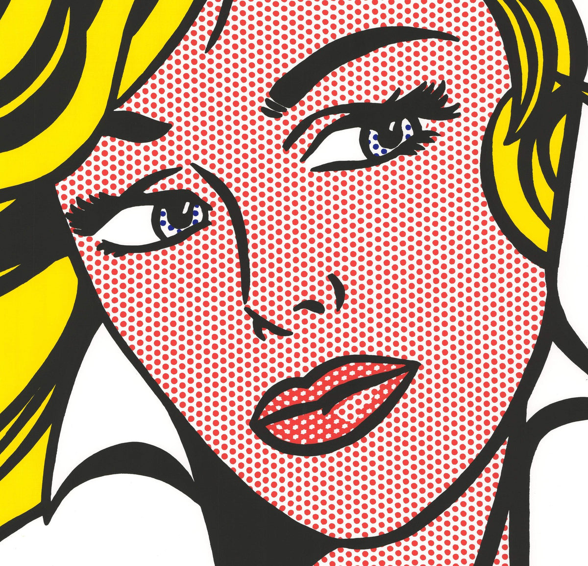 ROY LICHTENSTEIN M...Maybe 55" x 39.5" Serigraph 1979 Pop Art Yellow Multicolor