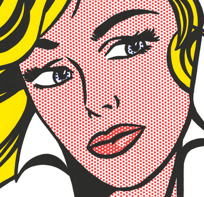 ROY LICHTENSTEIN M...Maybe 55" x 39.5" Serigraph 1979 Pop Art Yellow Multicolor