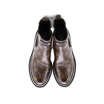 Louis Vuitton Women'S Lv Beaubourg Ankle Chelsea Boots Patent Monogram Canvas
