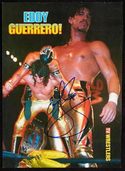 Eddy Guerrero Autographed Magazine Photo Tv