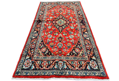 3'7X7'0 Red Traditional Classic Floral Handmade Oriental Rug Entryway Carpet