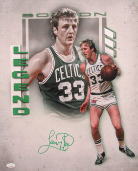 Larry Bird Hof Autographed 16X20 Photo Boston