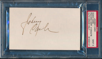 Johnny Cash Autographed 3X5 Index Card Performer