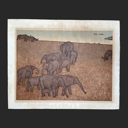 YOSHIDA Toshi "Records of the Wild" Japan Antique Woodblock Prints