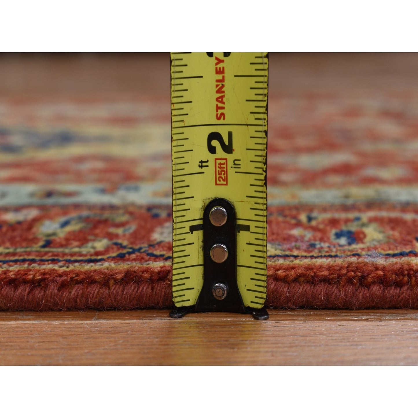 2'7"X17'7" Red Xl Antiqued Heris Hand Knotted Wool Runner Oriental Rug