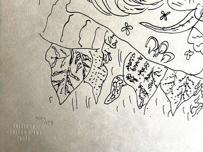 Henri Matisse Lithograph Hand Made Contract Hand