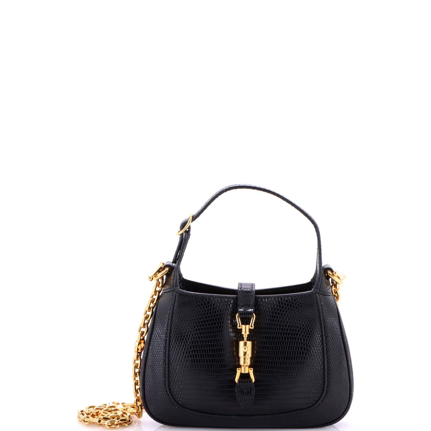 Gucci Jackie 1961 Chain Hobo Metallic Lizard Mini