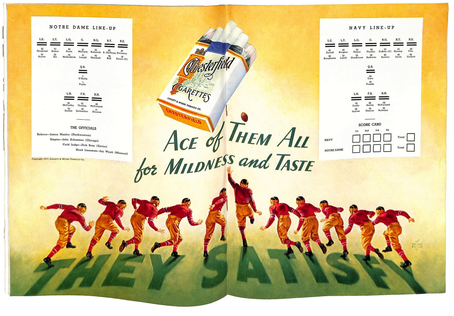 10/23/1937 Navy Vs. Notre Dame College Program 185799