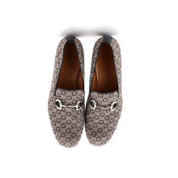 Canvas Gucci Men's Horsebit Loafers Double G Printed