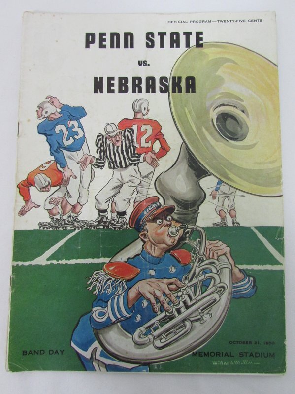 10/21/1950 Penn State Psu Vs. Nebraska Cornhuskers Football Program 131180