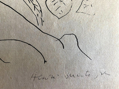 Henri Matisse Lithograph 1960 Coa Contract Signed By Hand Numbered By Hand