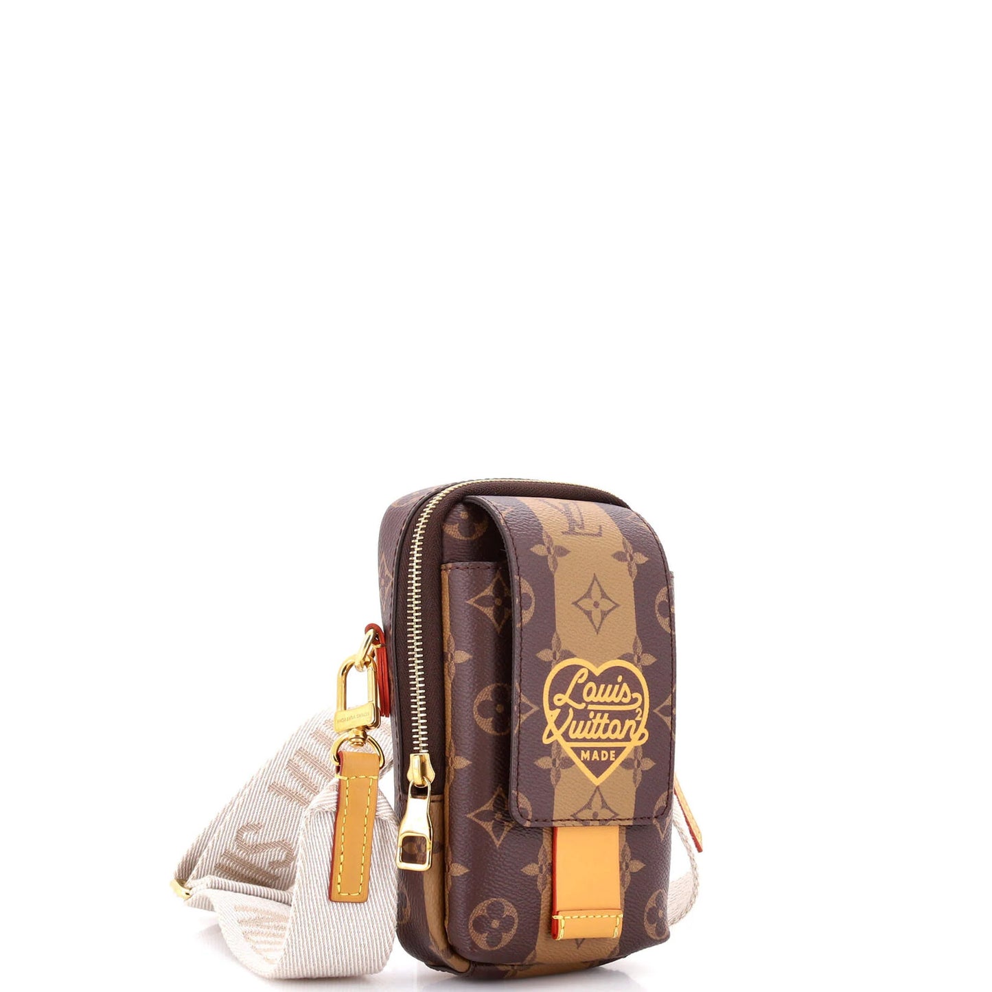 Louis Vuitton Nigo Flap Double Phone Pouch Limited Edition Stripes Monogram