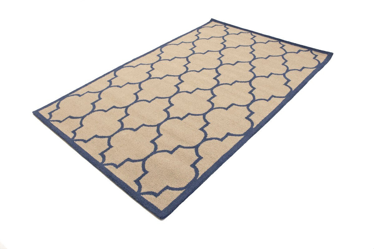 Cream Modern Contemporary Trellis Foyer 5X8