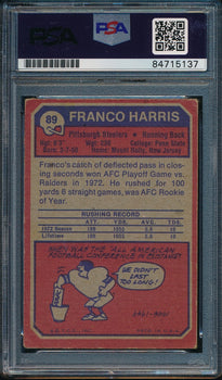 1973 Topps Rookie Franco Harris Hof #89 Card
