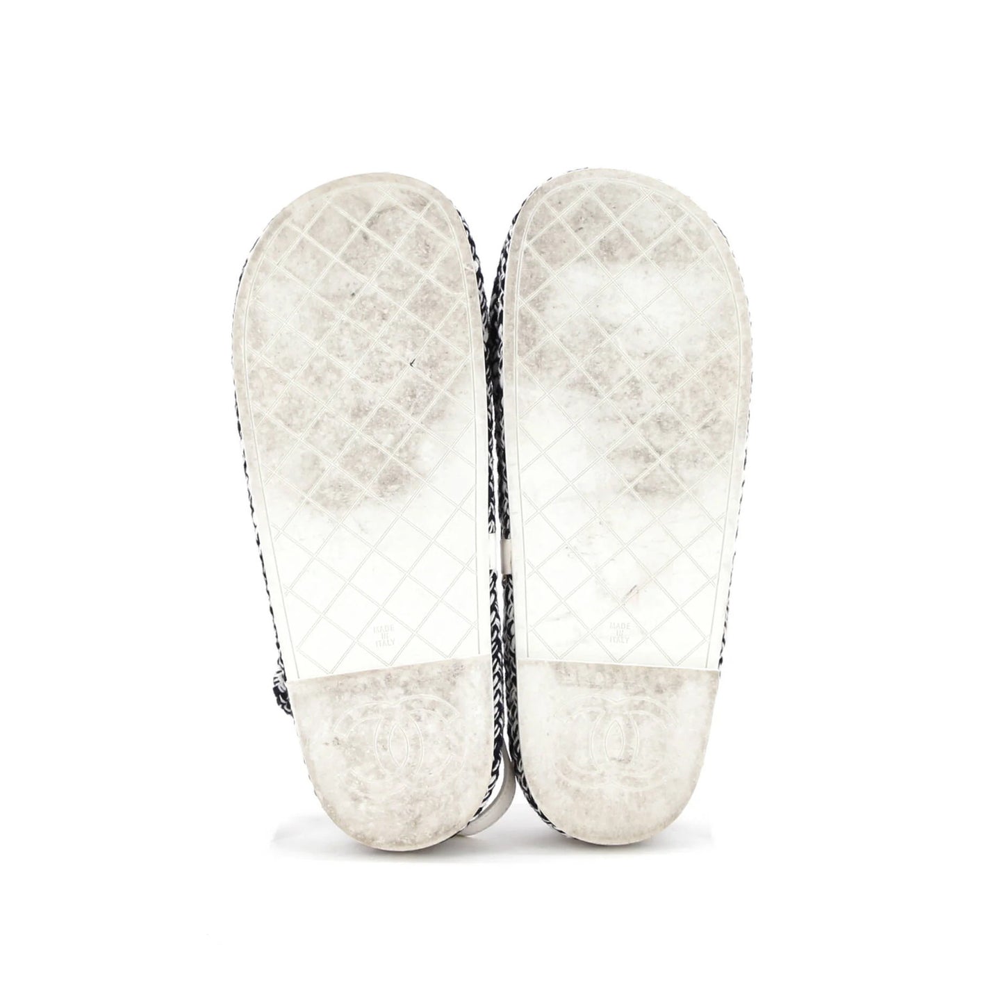 Chanel Women'S Cc Chain Sandals Braided Cord