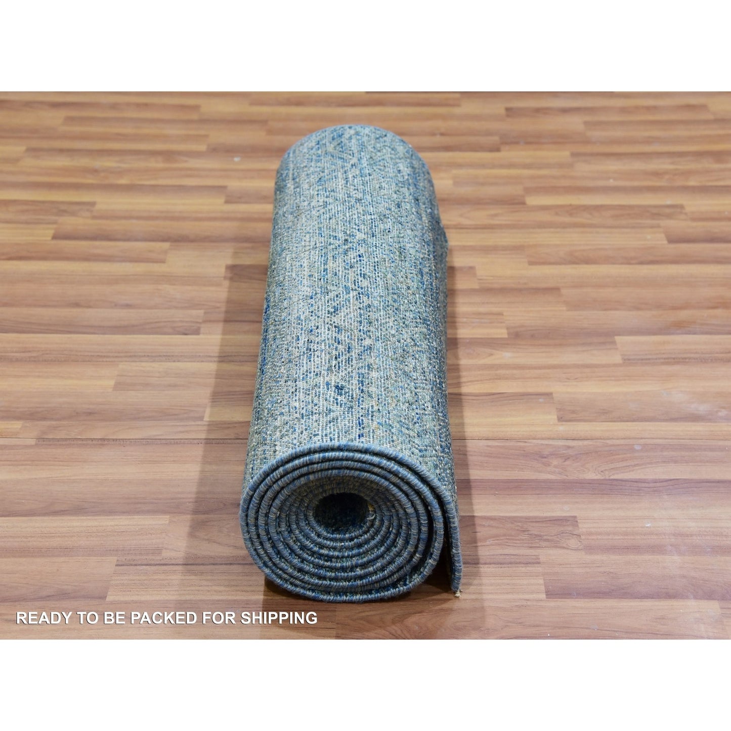 2'6"X12' Green Hand Knotted Kohinoor Herrita Runner Oriental Rug