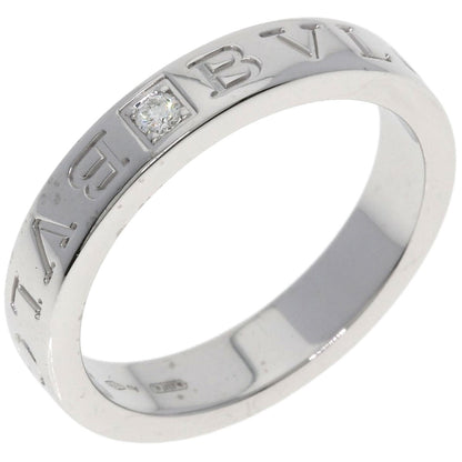 Gold BVLGARI Double logo Diamond Ring K18 White