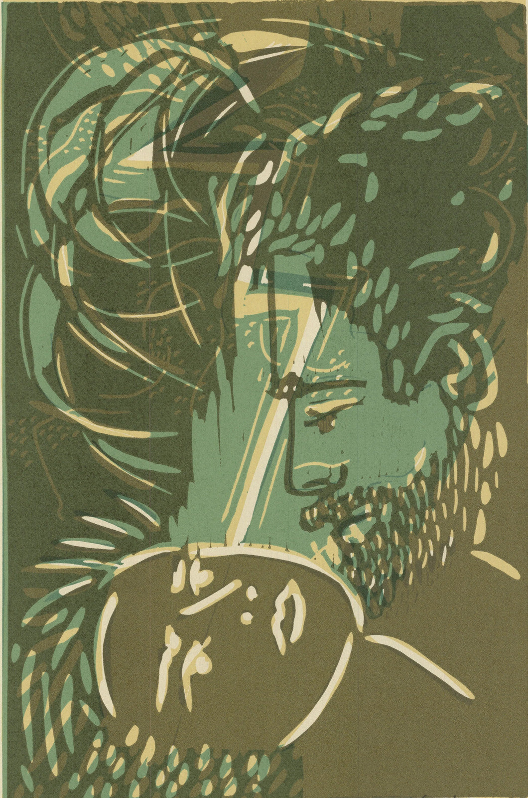 Unknown Artist Passion Signed " Lithograph Contemporary Brown, G