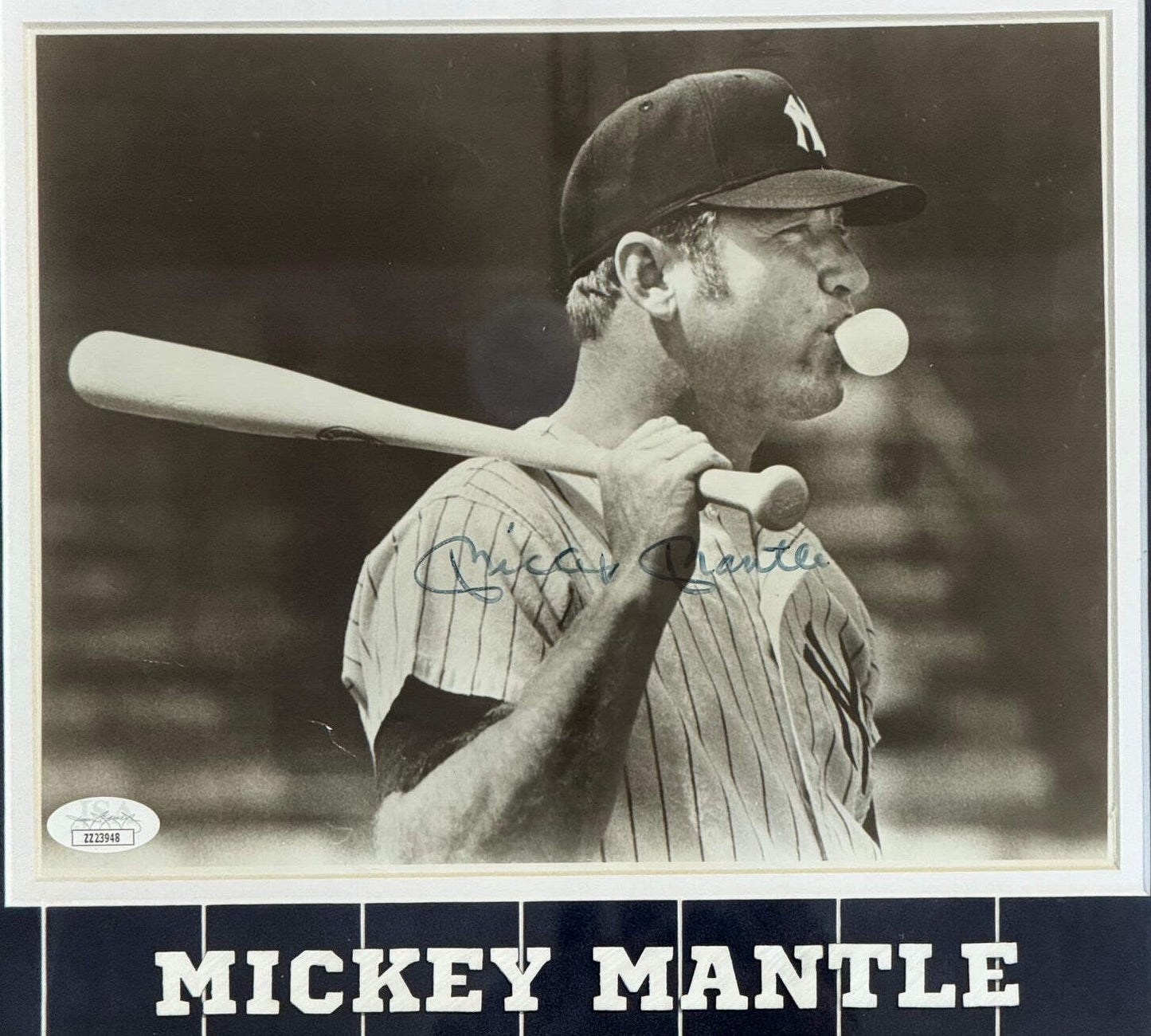 Mickey Mantle Autographed 8X10 Framed Baseball Photo (Jsa)