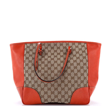 Gucci Bree Tote Gg Canvas With Leather Medium