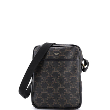 Celine Vertical Messenger Triomphe Coated Canvas