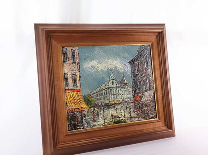 Hopman (Netherlands) Original Oil Painting "Paris Street" Signed Dutch Artist