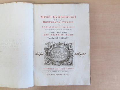 Antonio Francesco Gori? Musei Guarnaccii -?Ancient Etruscan Art Collection Book