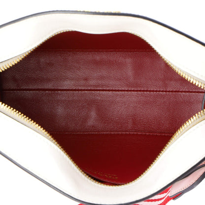 Prada Bibliotheque Crossbody Printed Saffiano Leather Small