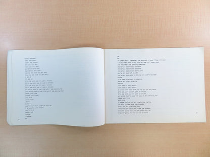 Robert Wilson Lucinda Childs I Was Sitting On My Patio 1St Edition 1978 London