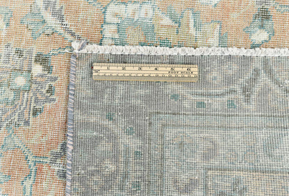 Distressed Vintage Oriental Rug Floral Style