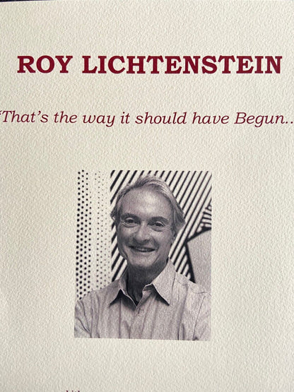 Roy Lichtenstein Lithograph Coa Signed Numbered