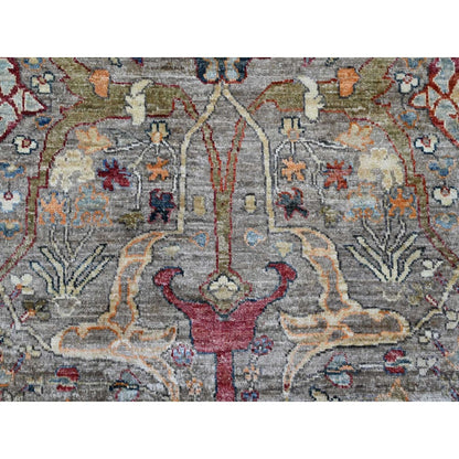 9'X12'1" Brown Aryana, Bijar Garus High Mountain Wool Hand Knotted Rug