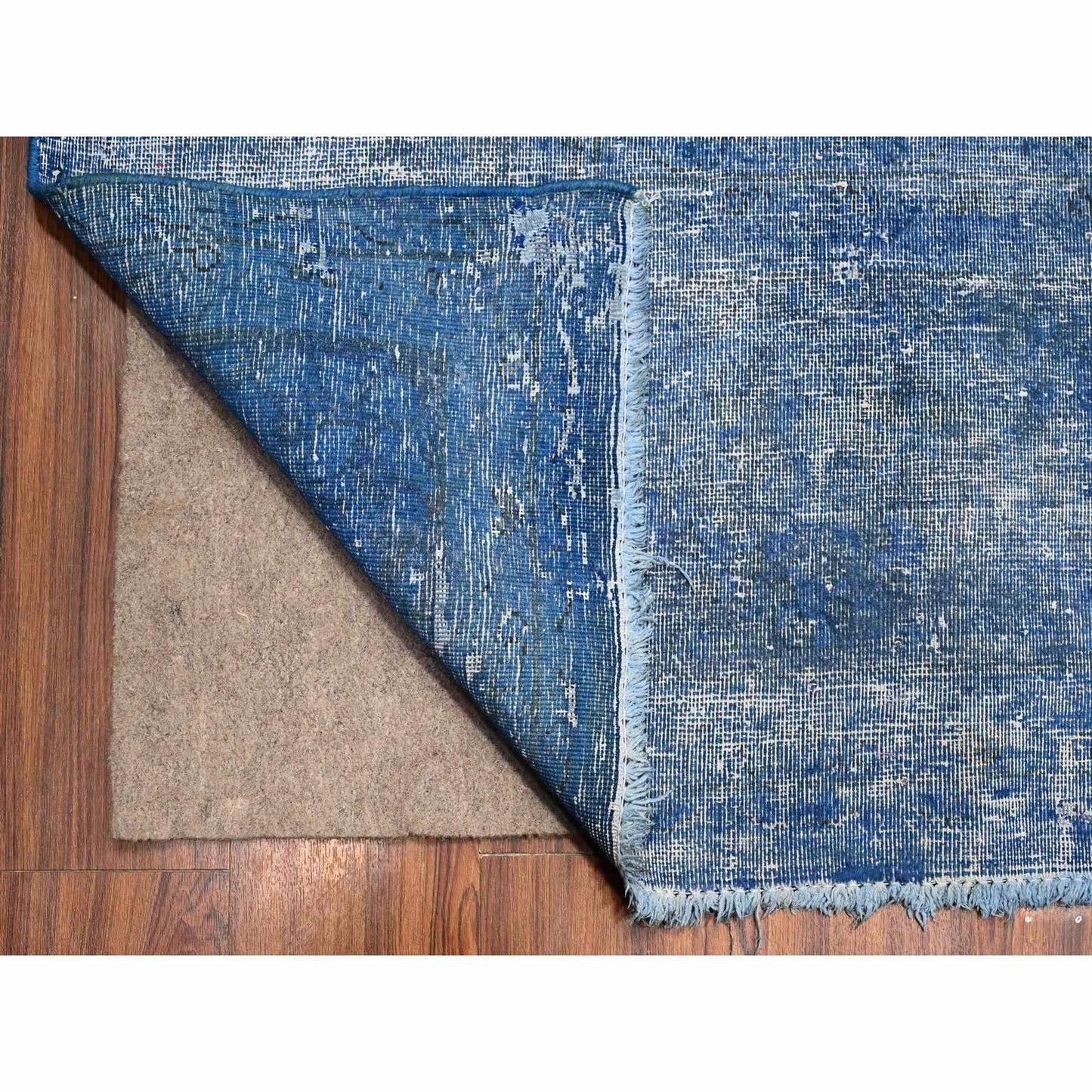 9'5"X12'7" Mavericks Blue Vintage Zoroastrian Karman Wool Oriental Rug