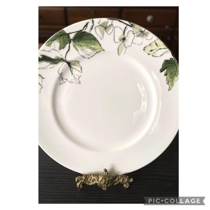 Tableware Wedgwood Vera Wang Floral Leaf Plate 27cm Set of 2 Elegant Bone China