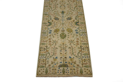 3X14 Ft Handmade Floral Oriental Runner Rug Osh