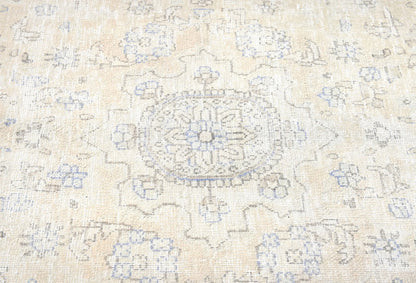 Handmade Antique Muted Distressed Oriental Rug