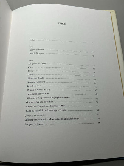 Joan Miro Lithograph V Hard Cover Book 1972-1975