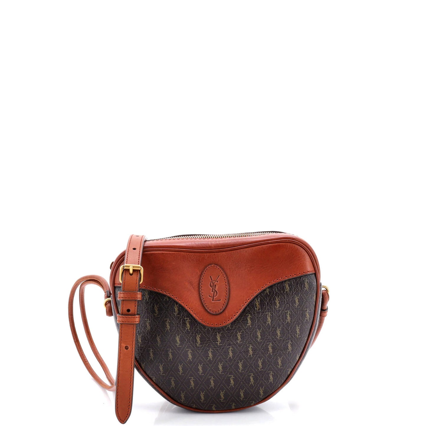 Saint Laurent Le Monogramme Coeur Bag Monogram All Over Coated Canvas