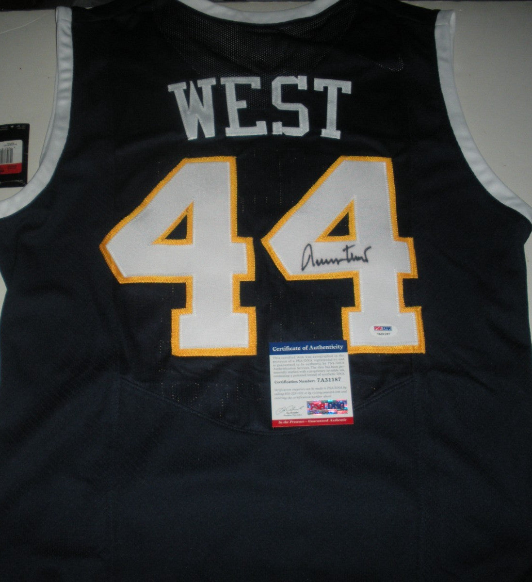 Jerry West West Virginia Mneers Psa/Dna/Coa