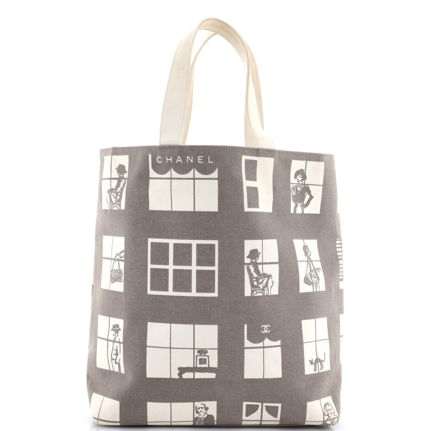 Chanel Coco Window Tote Printed Canvas Large