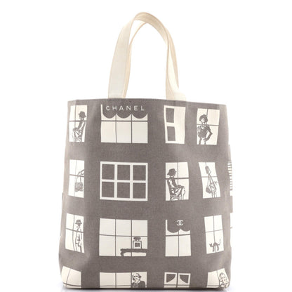 Chanel Coco Window Tote Printed Canvas Large