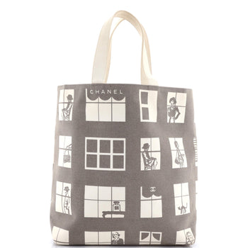 Chanel Coco Window Tote Printed Canvas Large